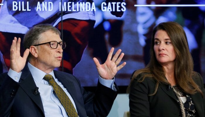 Bill and Melinda Gates attend a debate on the 2030 Sustainable Development Goals in Brussels January 22, 2015. — Reuters