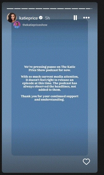 Katie Prices official Instagram account