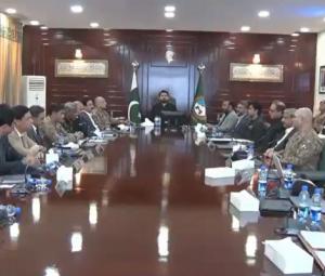 Govt, army, law enforcers on same page for peace, says KP CM at apex committee