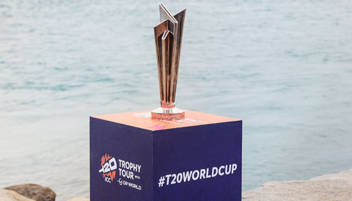 ICC T20 World Cup trophy for 2026. — ICC