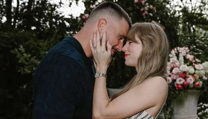 The couple got engaged last year after two years of dating