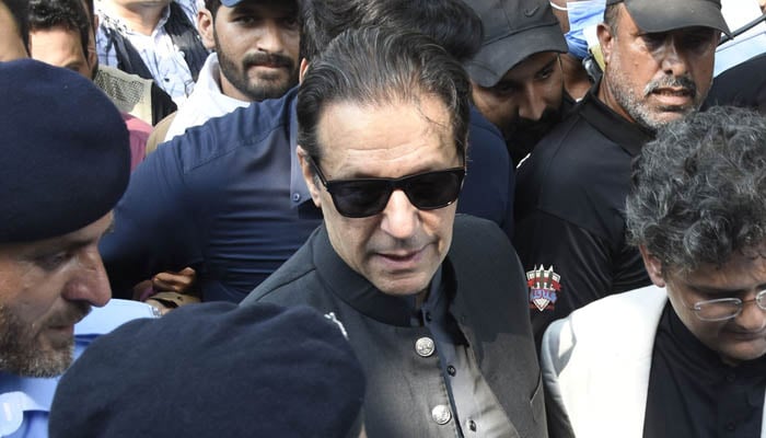 Former prime minister and PTI founder Imran Khan arrives to attend his hearing at Islamabad High Court, Islamabad, September 8, 2022. — Online