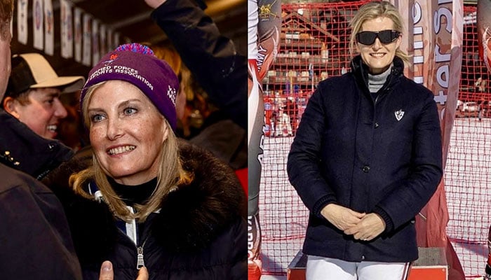 Duchess of Edinburgh hits slopes in Méribel for military snow fest