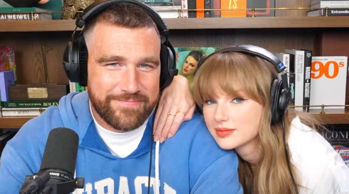 Travis Kelce shows off music skills learned from Taylor Swift 