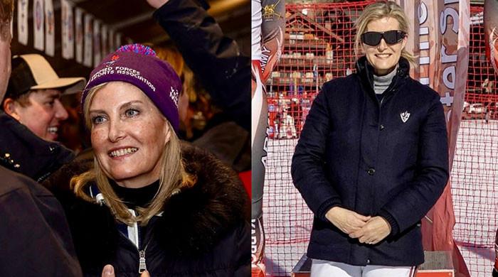 Duchess of Edinburgh hits slopes in Méribel for military snow fest