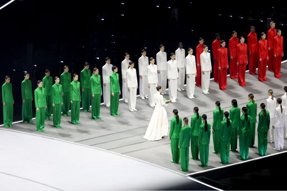 Vittoria Ceretti dazzles in white gown at Winter Olympics opening ceremony