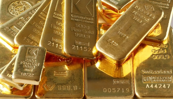 Gold bars from the vault of a bank are seen in this illustration picture taken in Zurich, November 20, 2014. — Reuters