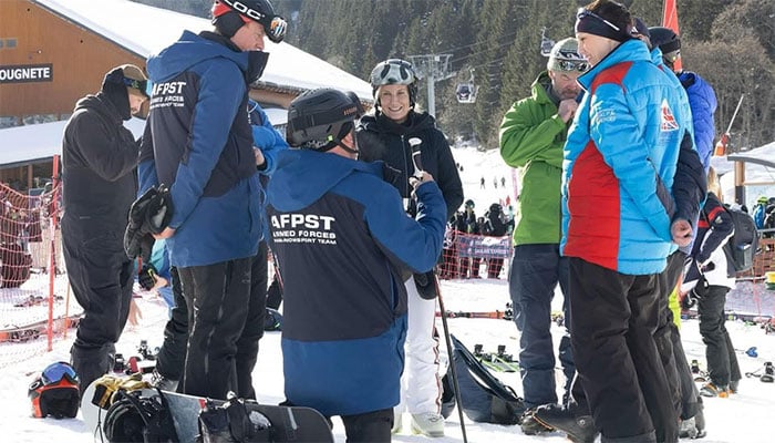 Duchess of the Ice cheers AFPST athletes in Méribel