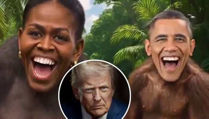 Trump refuses to apologise after sharing video depicting Obamas as monkeys
