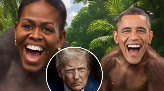 Trump refuses to apologise after sharing video depicting Obamas as monkeys