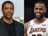 See Denzel Washington cross court to hug LeBron James mid Lakers game