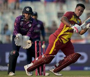 T20 World Cup: Hetmyer fireworks steer West Indies to 182-5 against Scotland