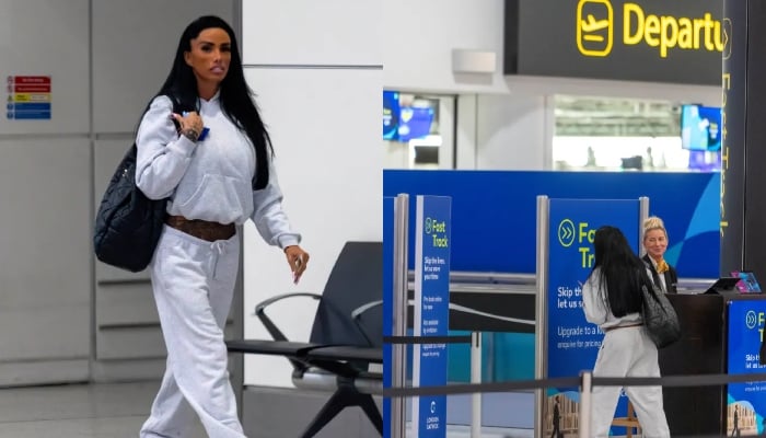 Katie Price flies business class ahead of Dubai honeymoon