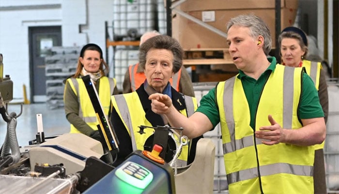 Princess Anne Spotted on the production lines in Lancashire