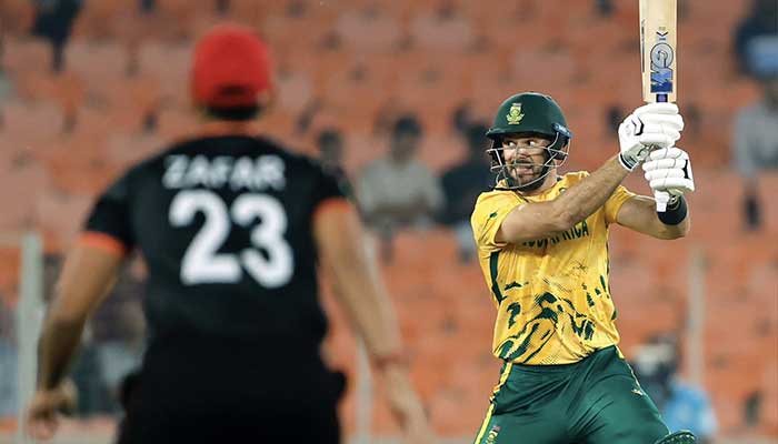 South Africa skipper Aiden Markram plays a shot during the ICC Mens T20 World Cup 2026 match against Canada at Narendra Modi Stadium, Ahmedabad, on February 9, 2026. — Facebook/@CricketSouthAfrica