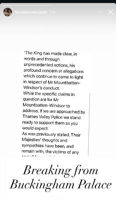 Buckingham Palace breaks silence as King signals firm stance on Andrew