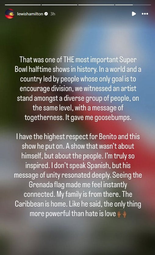 Lewis Hamilton breaks silence after Super Bowl debut with Kim Kardashian