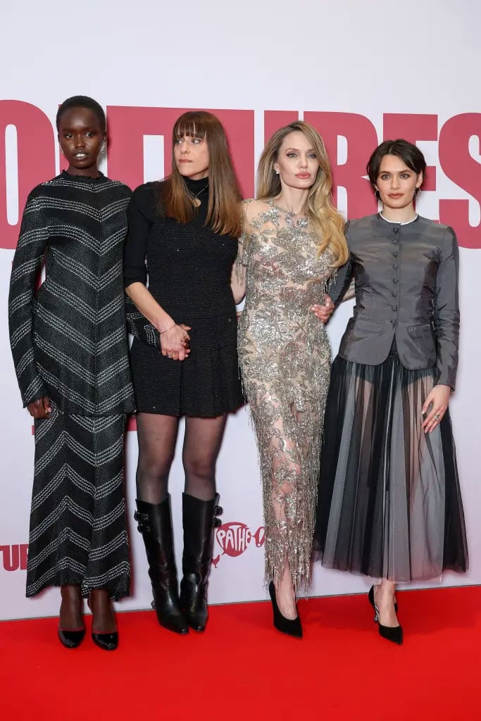 Anyier Anei, Alic Winocour, Angelina Jolie, and Ella Rupf; Source: Getty Images