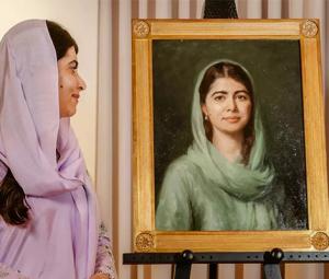 Malala's portrait unveiled at Oxford University