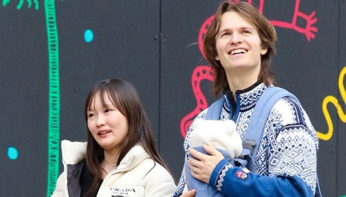 Ansel Elgort reveals babys face in first post after becoming father
