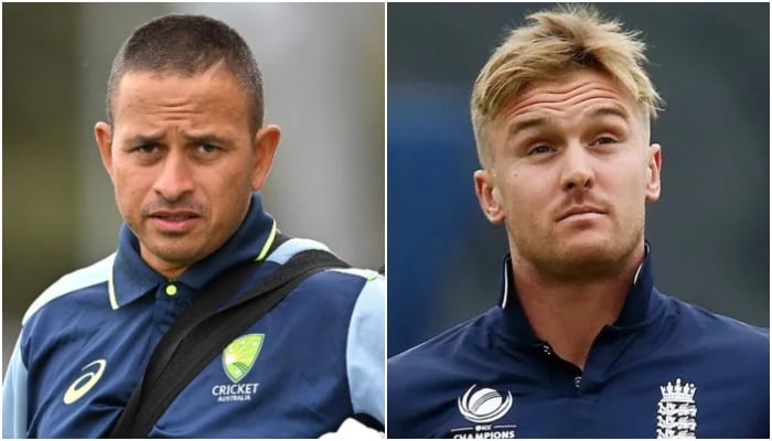 This collage of pictures shows Brisbane Heats Usman Khawaja (left) and Englands Jason Roy. — AFP/Reuters/File.