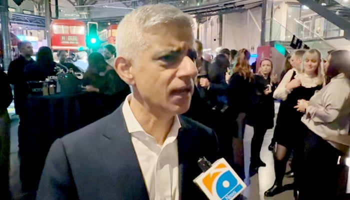 London Mayor Sadiq Khan speaks to Geo News in the British capital, on February 11, 2025. — Geo News