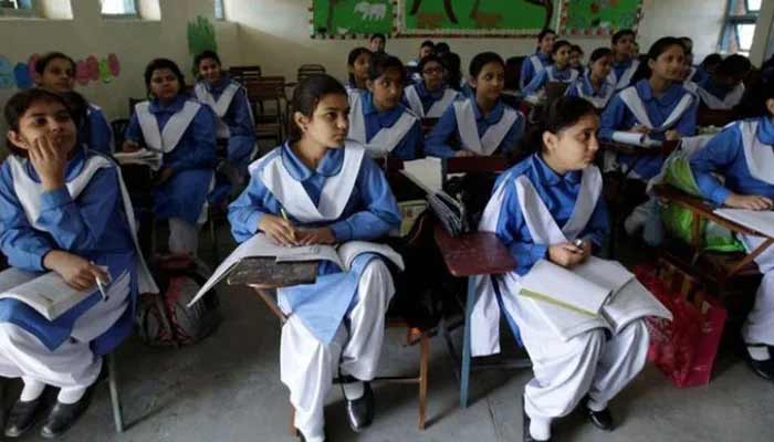 This undated photo shows students are listening to their teacher during a lesson at their school. —  Reuters/ file