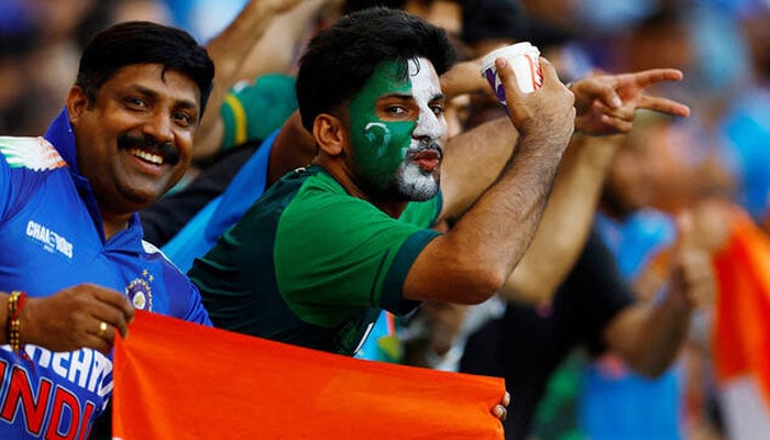 India and Pakistan fans in the stands before the Pakistan-India match at the Dubai International Cricket Stadium, Dubai, United Arab Emirates on September 14, 2025. — Reuters