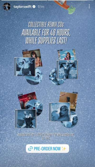 Taylor Swift drops limited edition Opalite remix CDs