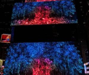 Pakistani artist's hand-painted animation lights up Times Square