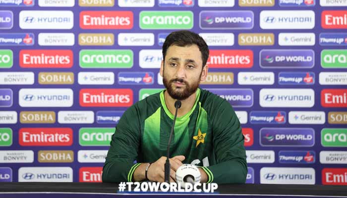 Pakistans skipper Salman Ali Agha addresses a pre-match press conference ahead of the clash with arch-rival India on Sunday during the T20 World Cup 2026 in Sri Lanka. — PCB