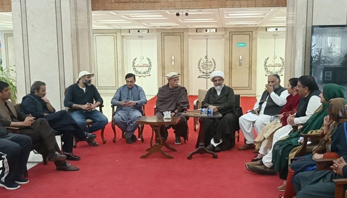 TTAP leaders attending sit-in at Parliament House in Islamabad on February 15, 2026. — X@mwmpakofficial