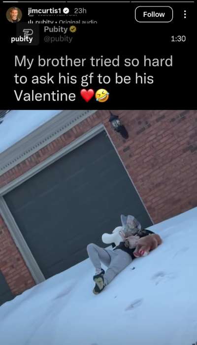 Jennifer Aniston, Jim Curtis mark first Valentines Day with sweet posts