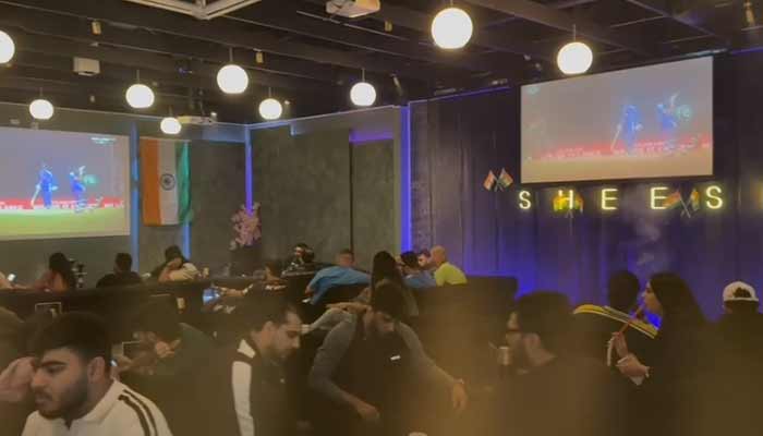 Cricket fans watch the much-anticipated match of the ICC Mens World Cup 2026 between India and Pakistan in Dallas on Sunday, Feb 15, 2026. — Reporter