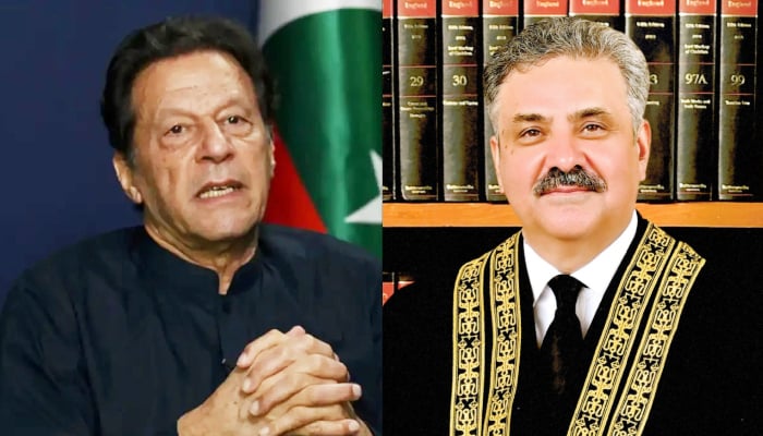 PTI founder Imran Khan (left) and Chief Justice of Pakistan Yahya Afridi. — AFP/Supreme Courts website