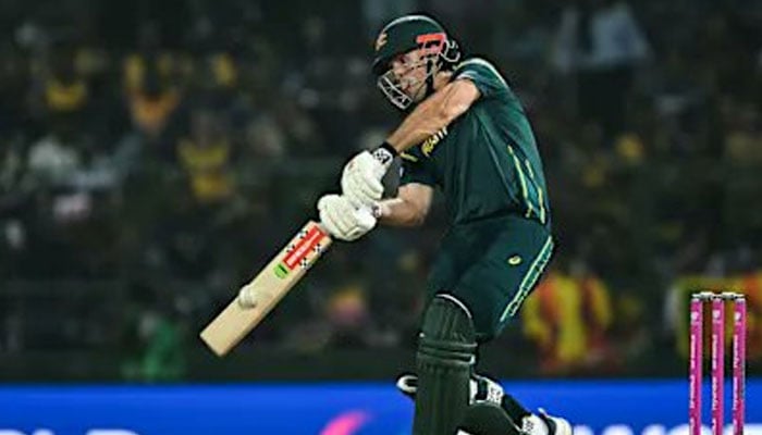 Australian batter in action against Sri Lanka during their group match of the ICC Men’s T20 World Cup at Pallekele International Cricket Stadium on February 16, 2026. — X/ @T20WorldCup