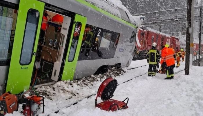Avalanche derails Swiss train, injuring five as Alps remain on high alert