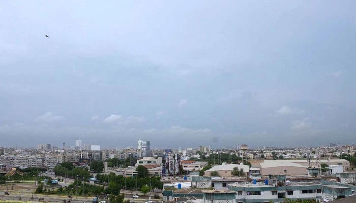 A view of cloudy weather during monsoon season in Karachi on August 17, 2022. — APP