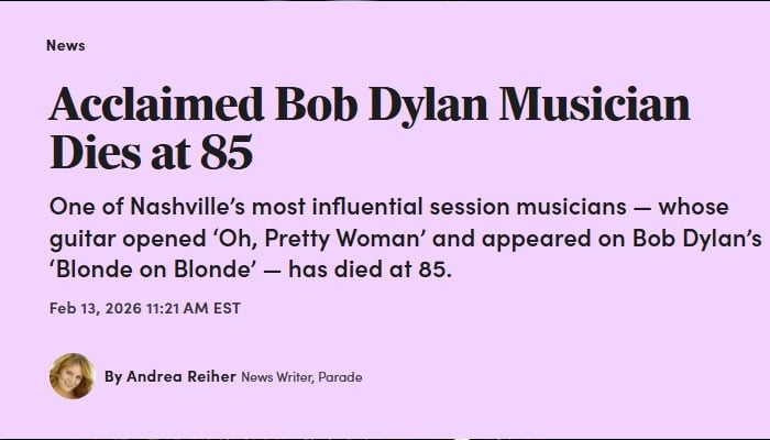 Is Bob Dylan dead at 84?