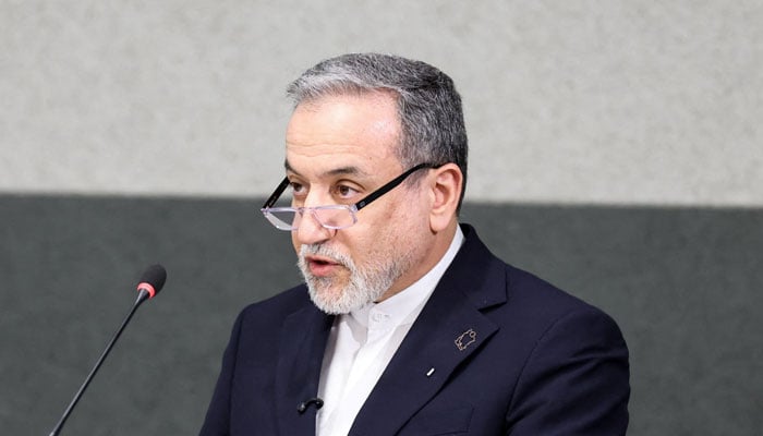 Iran’s Foreign Minister Abbas Araghchi addresses a special session of the Conference on Disarmament at the United Nations, aside of US-Iran talks in Geneva, Switzerland, February 17, 2026. — Reuters