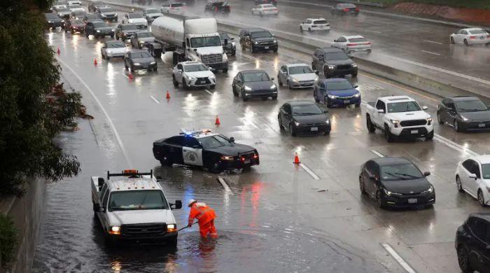 Flash flood warning issued for Los Angeles as powerful storm drenches Southern California
