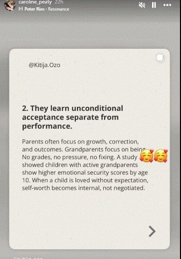 Caroline official Instagram account