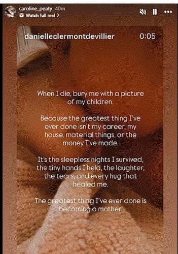 Caroline official Instagram account