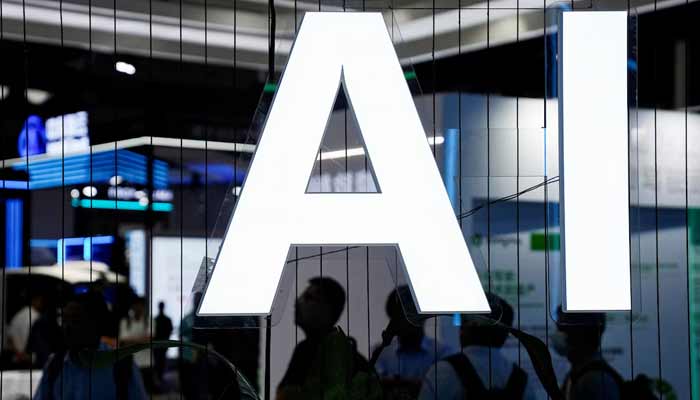 An AI (Artificial Intelligence) sign is seen at the World Artificial Intelligence Conference (WAIC) in Shanghai, China. — Reuters/File