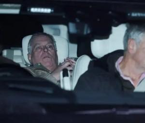 Andrew returns home after hours long investigation at police station 