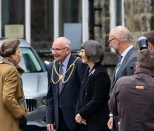 Princess Anne looms large in Yorkshire with visit to historic Moon Mill