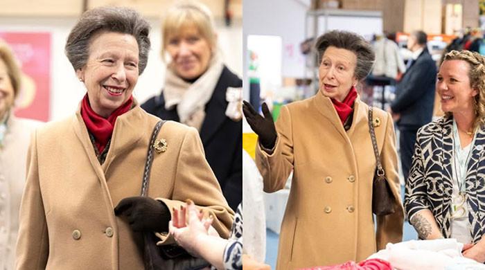 Princess Anne in red lip applauds charity supporting newborns nationwide