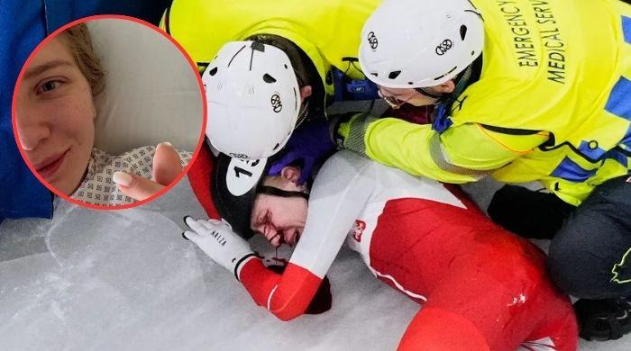 Polish skater Kamila Sellier posts hospital selfie after her face sliced in horror Olympics injury