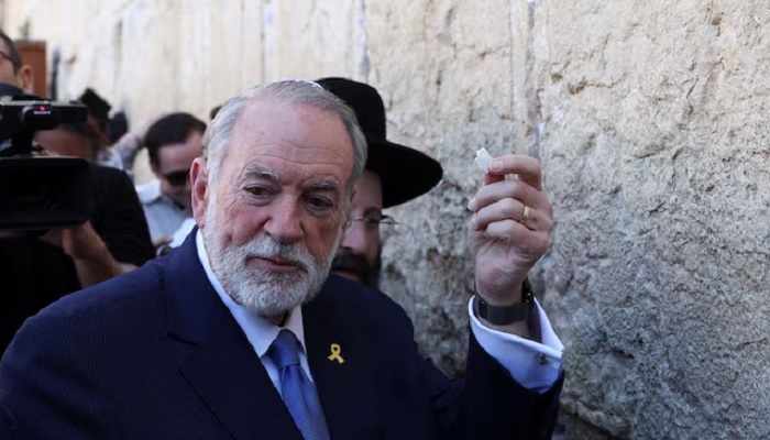 US Ambassador to Israel Mike Huckabee visits the Western Wall, Judaisms holiest prayer site, in Jerusalems Old City, April 18, 2025. — Reuters
