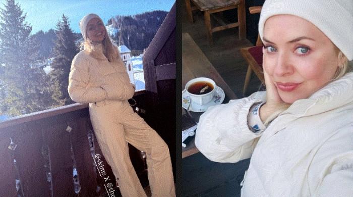 Holly Willoughby finds peace in snowy mountains amid You Bet! break
